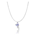 Vaystra Handcrafted Stainless Steel Butterfly Dailywear Pendent Delicate Chain - Silver Plated Edition