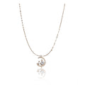 Vaystra Gold Plated Stainless Steel Moon Pendent Delicate Chain in Gold Plated