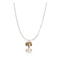 Vaystra Handcrafted Stainless Steel Leaf Pendent Delicate Chain - Gold Plated Edition