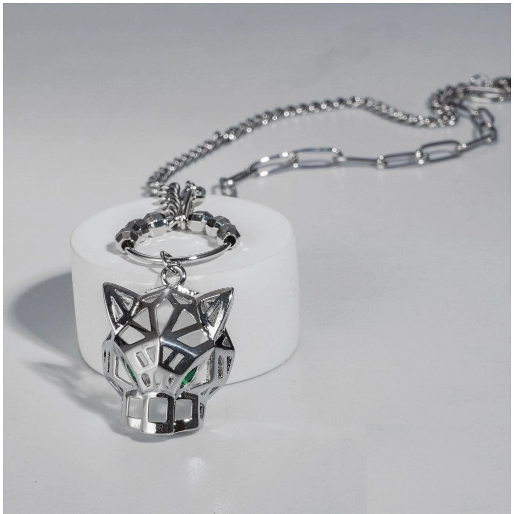 Vaystra Stainless Steel Imported Gen-z Pendent Chain - Silver Plated