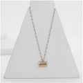 Vaystra Handcrafted Stainless Steel Mini Suitcase Pendent Delicate Chain - Gold Plated Edition