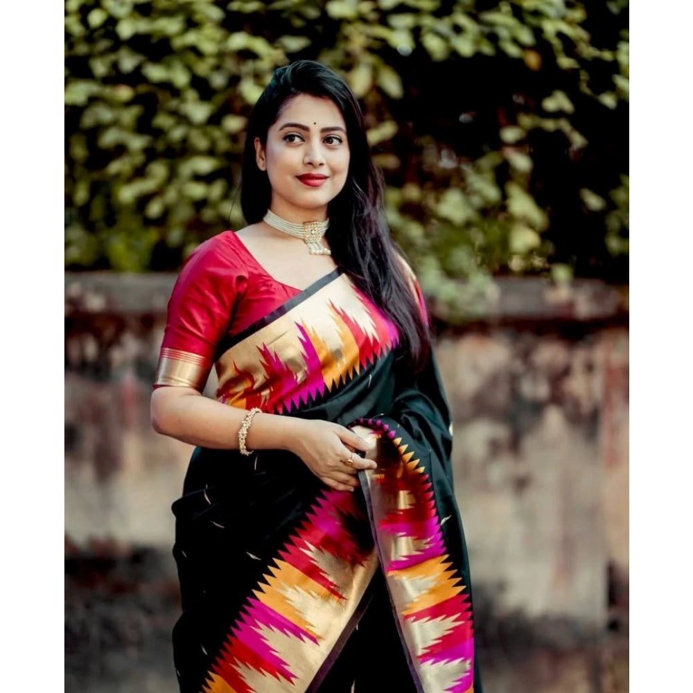 Vaystra Silk Printed Saree With Unstitched Blouse 5.5Mtr – Multicolor