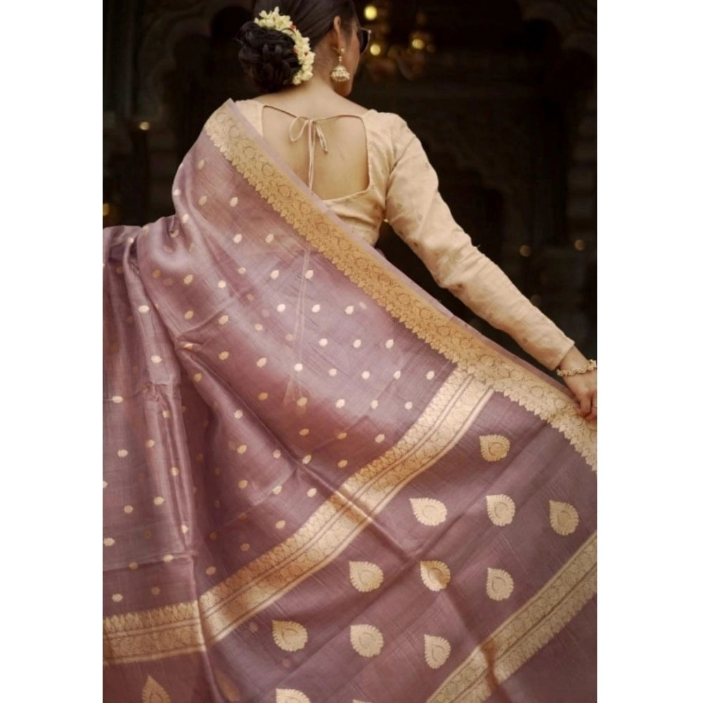 Vaystra Cotton Printed Saree With Unstitched Blouse 5.5Mtr – Rose Gold