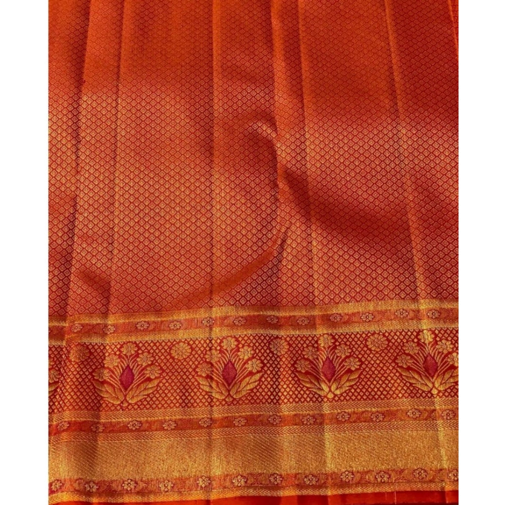 Vaystra Silk Printed Saree With Unstitched Blouse 5.5Mtr – Red