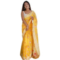 Vaystra Cotton Printed Saree With Unstitched Blouse 5.5Mtr – Yellow