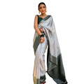 Vaystra Silk Printed Saree With Unstitched Blouse 5.5Mtr – Grey
