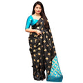 Vaystra Silk Printed Saree With Unstitched Blouse 5.5Mtr – Sky Blue