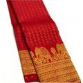 Vaystra Silk Printed Saree With Unstitched Blouse 5.5Mtr – Red