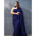 Vaystra Georgette Embellished Sequnece Bollywood Saree With Unstitched Blouse 5.5Mtr –...