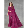 Vaystra Georgette Embellished Sequnece Bollywood Saree With Unstitched Blouse 5.5Mtr –...