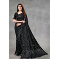 Vaystra Georgette Embellished Sequnece Bollywood Saree With Unstitched Blouse 5.5Mtr –...