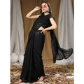 Vaystra Georgette Embellished Sequnece Bollywood Saree With Unstitched Blouse 5.5Mtr –...