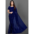 Vaystra Georgette Embellished Sequnece Bollywood Saree With Unstitched Blouse 5.5Mtr –...