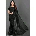 Vaystra Georgette Embellished Sequnece Bollywood Saree With Unstitched Blouse 5.5Mtr –...