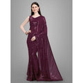 Vaystra Georgette Embellished Sequnece Bollywood Saree With Unstitched Blouse 5.5Mtr –...