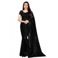 Vaystra Georgette Embellished Sequnece Bollywood Saree With Unstitched Blouse 5.5Mtr –...