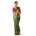 Vaystra Silk Printed Saree With Unstitched Blouse 5.5Mtr – Green