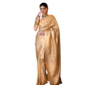 Vaystra Silk Printed Saree With Unstitched Blouse 5.5Mtr – Cream
