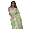 Vaystra Cotton Printed Saree With Unstitched Blouse 5.5Mtr – Pista