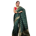 Vaystra Silk Printed Saree With Unstitched Blouse 5.5Mtr – Green