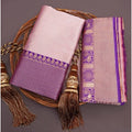 Vaystra Silk Printed Saree With Unstitched Blouse 5.5Mtr – Purple