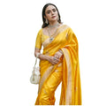 Vaystra Silk Printed Saree With Unstitched Blouse 5.5Mtr – Yellow