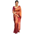 Vaystra Silk Printed Saree With Unstitched Blouse 5.5Mtr – Maroon