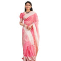 Vaystra Cotton Printed Saree With Unstitched Blouse 5.5Mtr – Pink