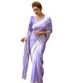 Vaystra Cotton Printed Saree With Unstitched Blouse 5.5Mtr – Lavender