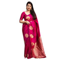Vaystra Silk Printed Saree With Unstitched Blouse 5.5Mtr – Pink
