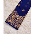 Vaystra Silk Printed Saree With Unstitched Blouse 5.5Mtr – Royal Blue