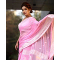 Vaystra Cotton Printed Saree With Unstitched Blouse 5.5Mtr – Pink