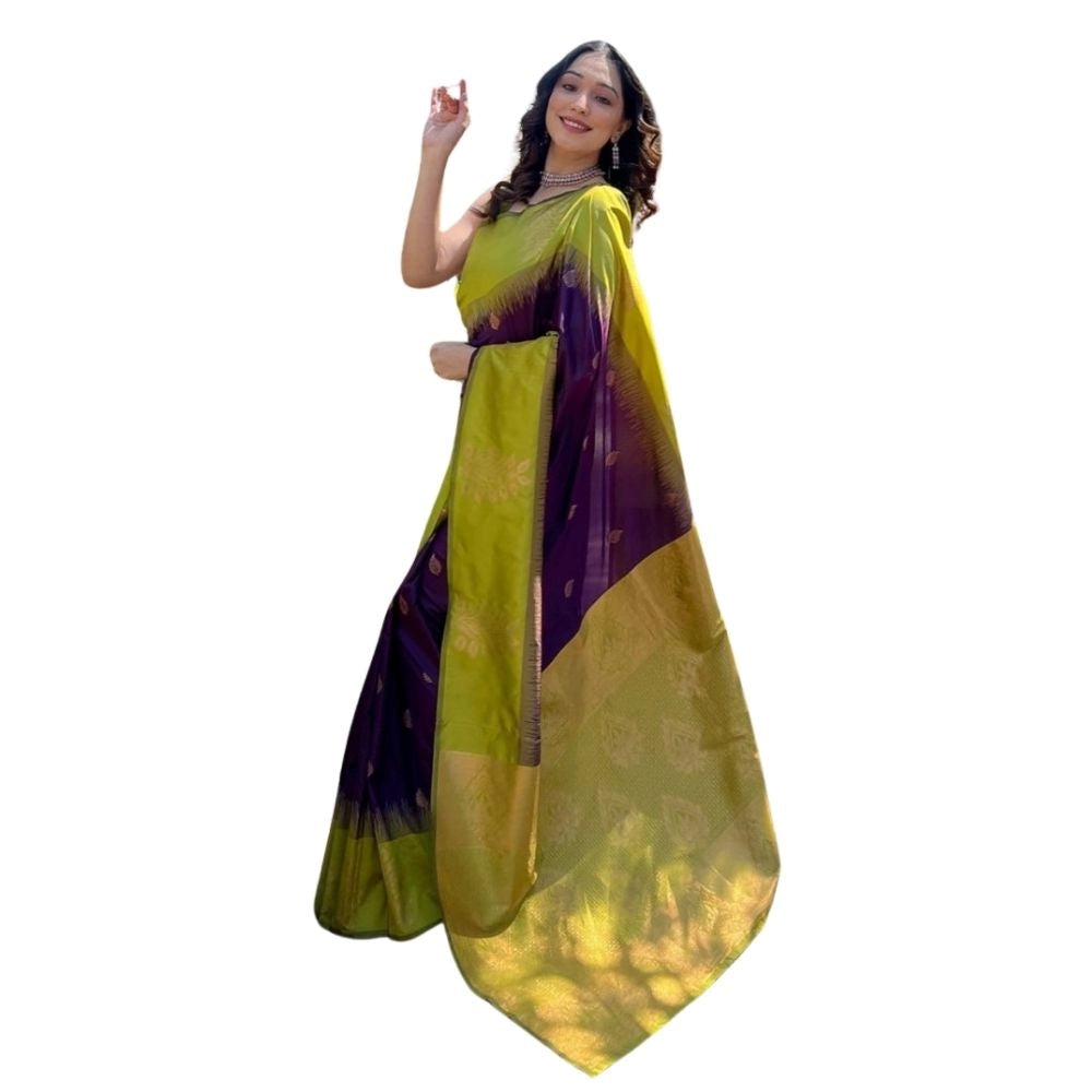 Vaystra Silk Printed Saree With Unstitched Blouse 5.5Mtr – Wine