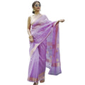 Vaystra Cotton Printed Saree With Unstitched Blouse 5.5Mtr – Lavender