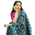 Vaystra Silk Printed Saree With Unstitched Blouse 5.5Mtr – Sky Blue