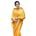 Vaystra Silk Printed Saree With Unstitched Blouse 5.5Mtr – Yellow