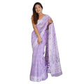Vaystra Cotton Printed Saree With Unstitched Blouse 5.5Mtr – Lavender