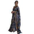 Vaystra Silk Printed Saree With Unstitched Blouse 5.5Mtr – Grey