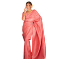 Vaystra Silk Printed Saree With Unstitched Blouse 5.5Mtr – Pink