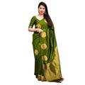 Vaystra Silk Printed Saree With Unstitched Blouse 5.5Mtr – Green