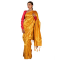 Vaystra Soft Lichi Silk Woven Saree With Unstitched Blouse 5.5Mtr – Yellow