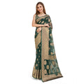 Vaystra Soft Organza Silk Weaving Design Saree With Unstitched Blouse 5.5Mtr – Green