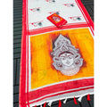 Vaystra linen Digital Print Saree With Unstitched Blouse 5.5Mtr – White