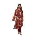 Vaystra Cotton Blend Printed Kurti With Pant Dupatta Set – Rust