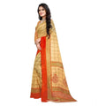 Vaystra Georgette Printed Saree With Unstitched Blouse 5.5Mtr – Orange