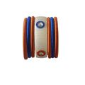Vaystra Plastic Silk Thread Bangles - White-Brown-Blue