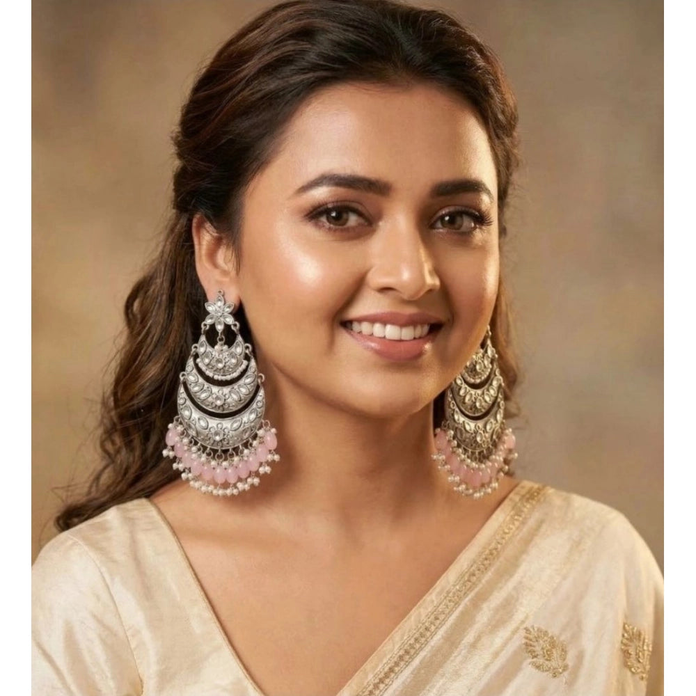 Vaystra Zinc Alloy Chandbali Earrings - Multicolor,