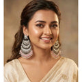 Vaystra Zinc Alloy Chandbali Earrings - Multicolor,