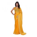 Vaystra Jimmy choo Embellished Bollywood Saree With Unstitched Blouse 5.5Mtr – Mustard
