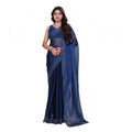 Vaystra Jimmy choo Embellished Bollywood Saree With Unstitched Blouse 5.5Mtr – Blue